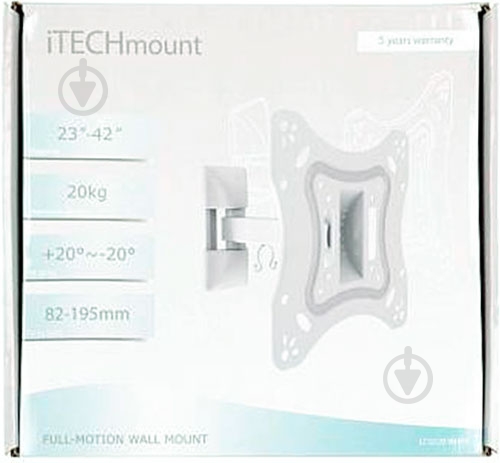 Кріплення для телевізора ITECHmount LCD52B поворотно-похилі 26"-42" білий - фото 3