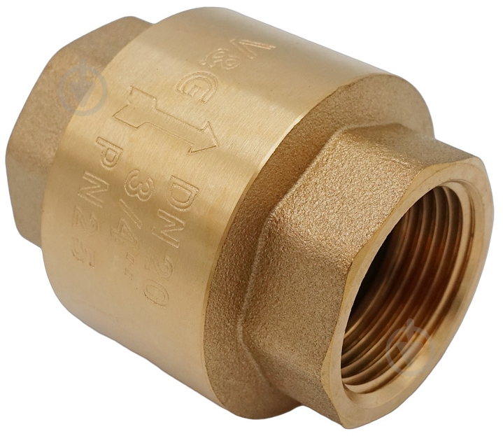 Клапан обратный V&G VALOGIN 3/4" с латунным штоком VG-401102 - фото 1