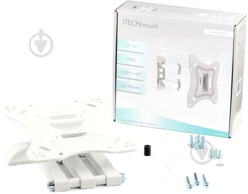 Кріплення для телевізора ITECHmount LCD53B поворотно-похилі 23"-42" білий - фото 2 Кріплення для телевізора ITECHmount LCD53B поворотно-похилі 23"-42" білий - фото 2