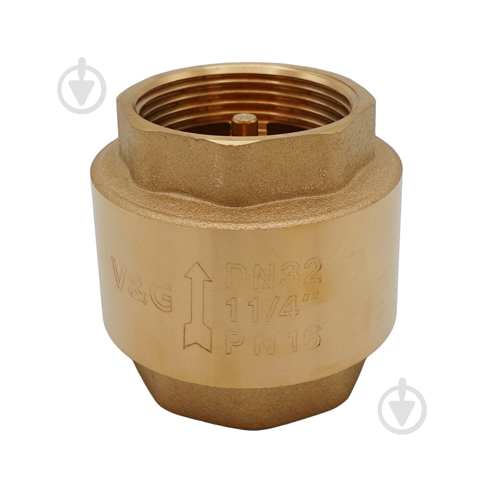 Клапан обратный V&G VALOGIN 1 1/4" с латунным штоком VG-401104 - фото 3