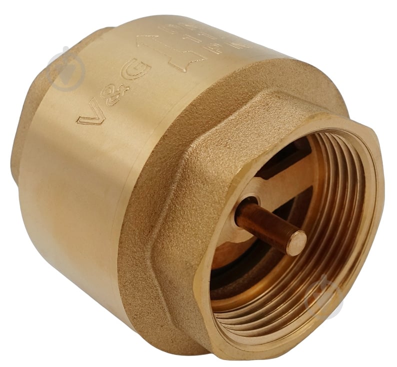 Клапан обратный V&G VALOGIN 1 1/4" с латунным штоком VG-401104 - фото 1