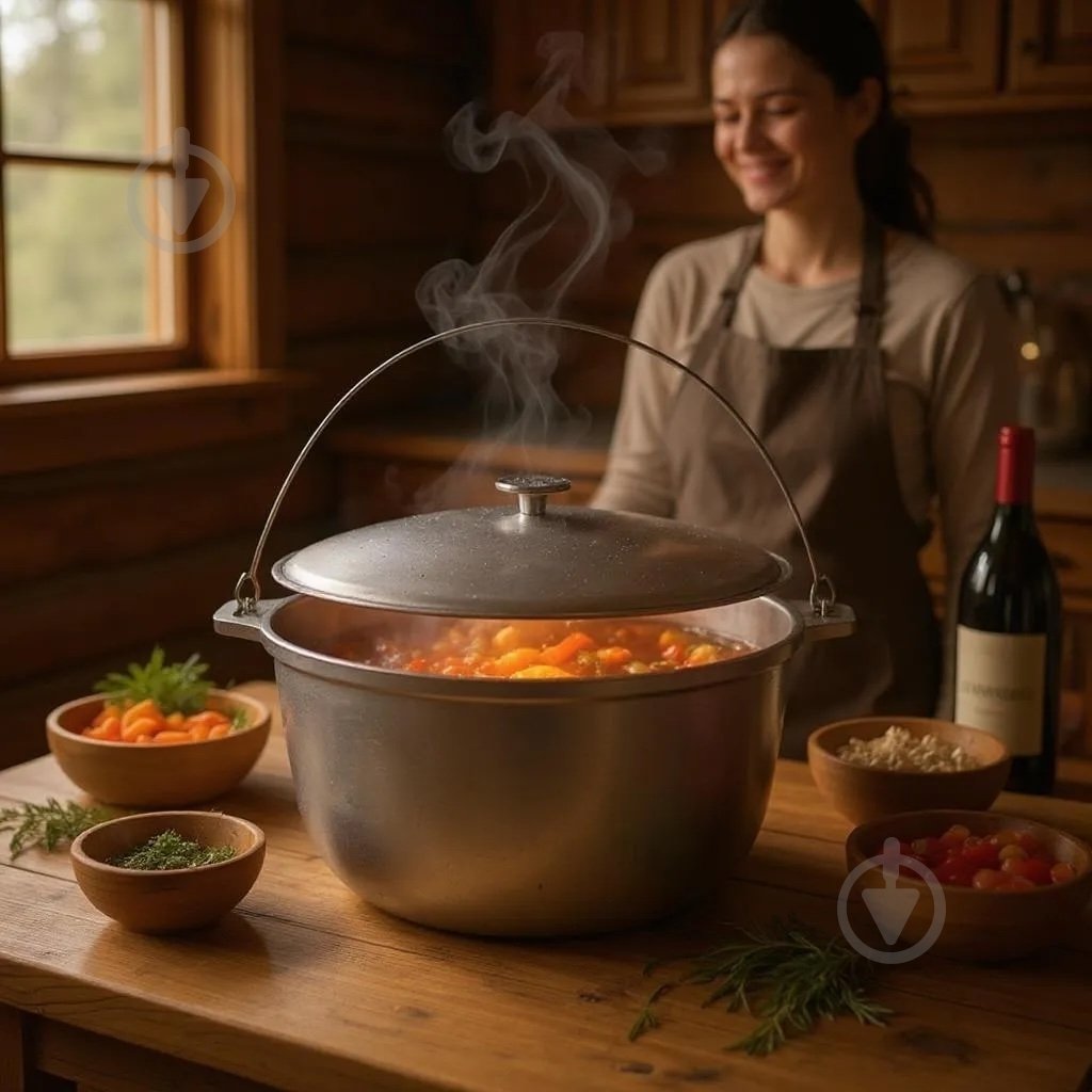 Казан походный Talko ø320 мм 230 мм 10 л с крышкой - фото 10 Казан походный Talko ø320 мм 230 мм 10 л с крышкой - фото 10