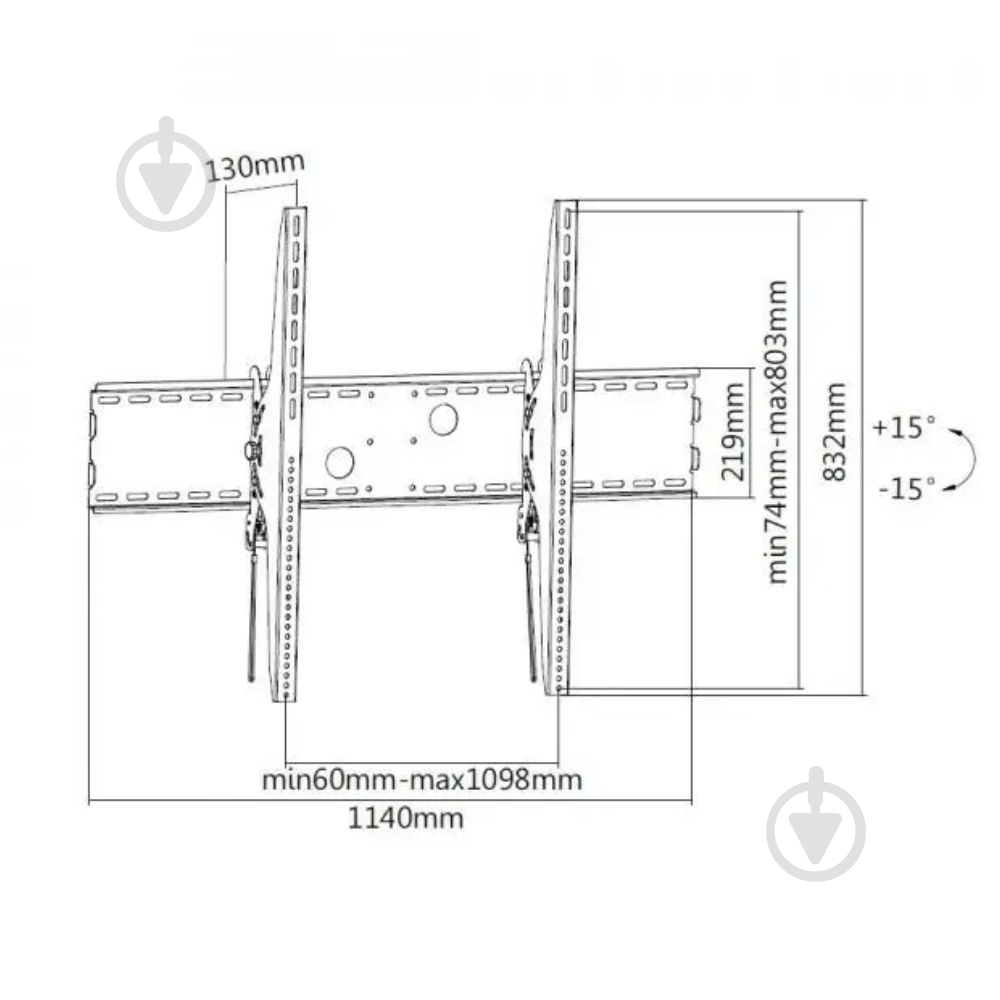 Кріплення ITECHmount PLB-120 поворотно-похилі 60"-100" чорний - фото 9