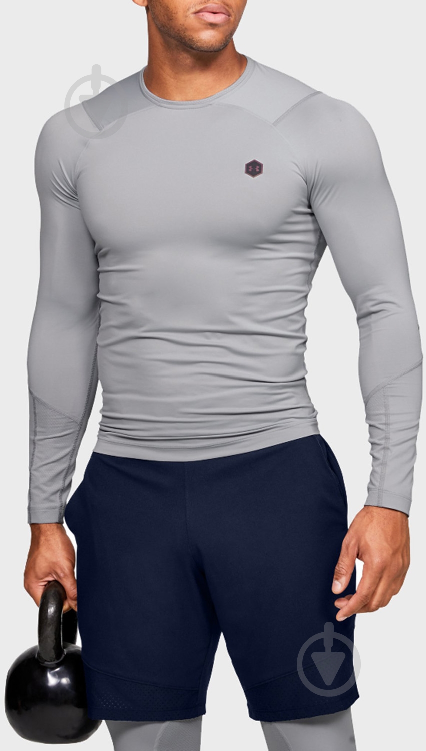 Лонгслив Under Armour HG Rush Compression 1353447-011 р.S серый - фото 3 Лонгслив Under Armour HG Rush Compression 1353447-011 р.S серый - фото 3