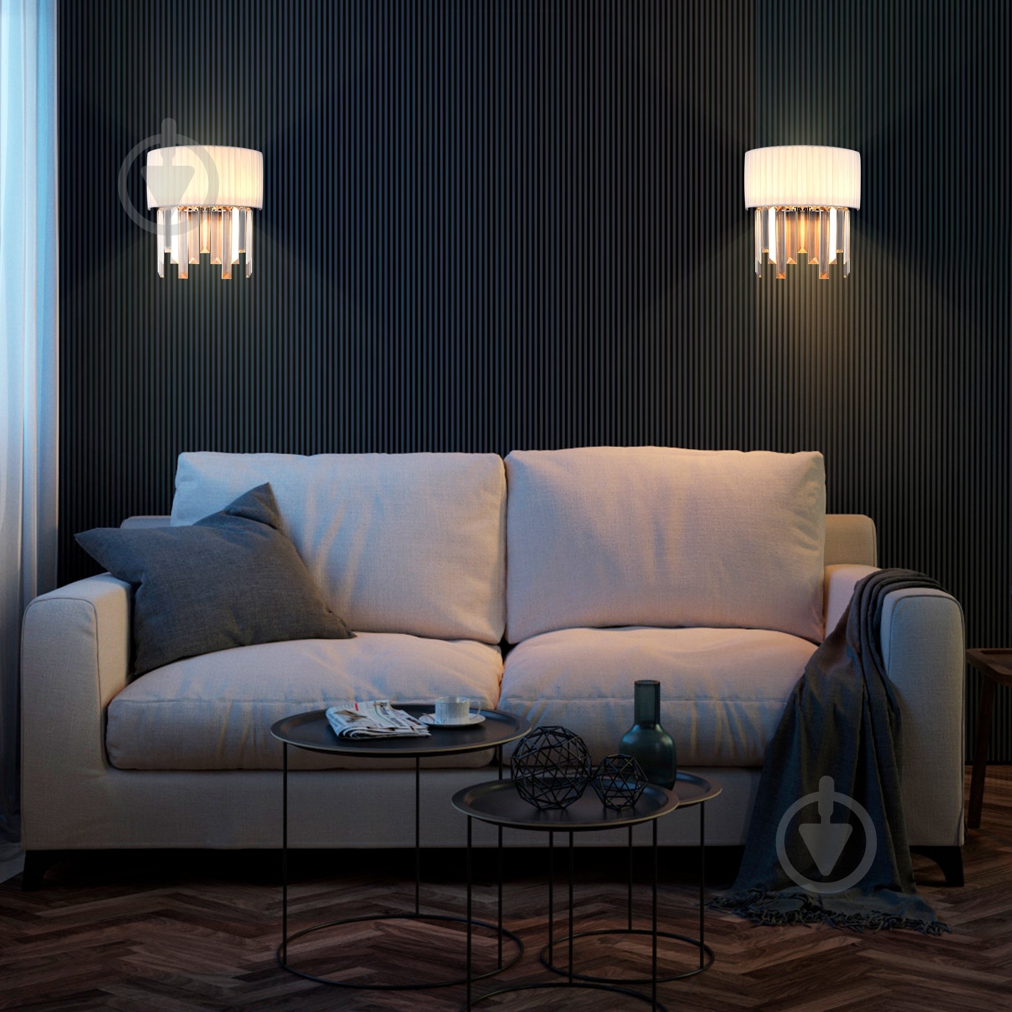 ВИТРИНА! Бра Strotskis Amantea 2x40 Вт E14 хром/прозрачный 10106/2 (хром) - фото 7