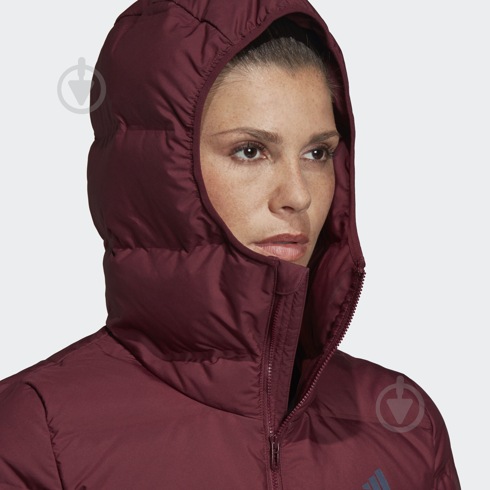 Пуховик женские зимние Adidas W Helionic Ho J DZ1495 р.M бордовый - фото 8
