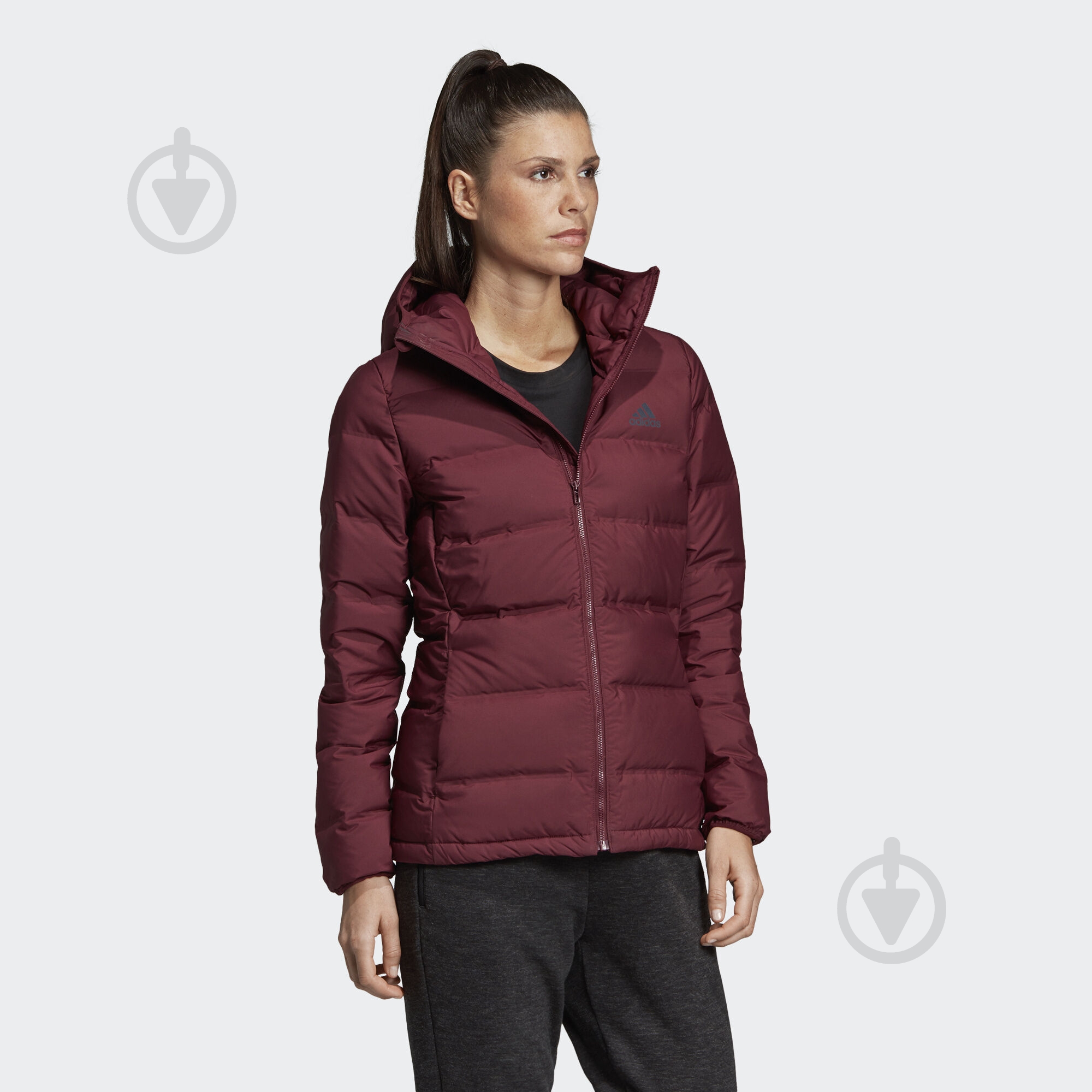 Пуховик женские зимние Adidas W Helionic Ho J DZ1495 р.M бордовый - фото 4