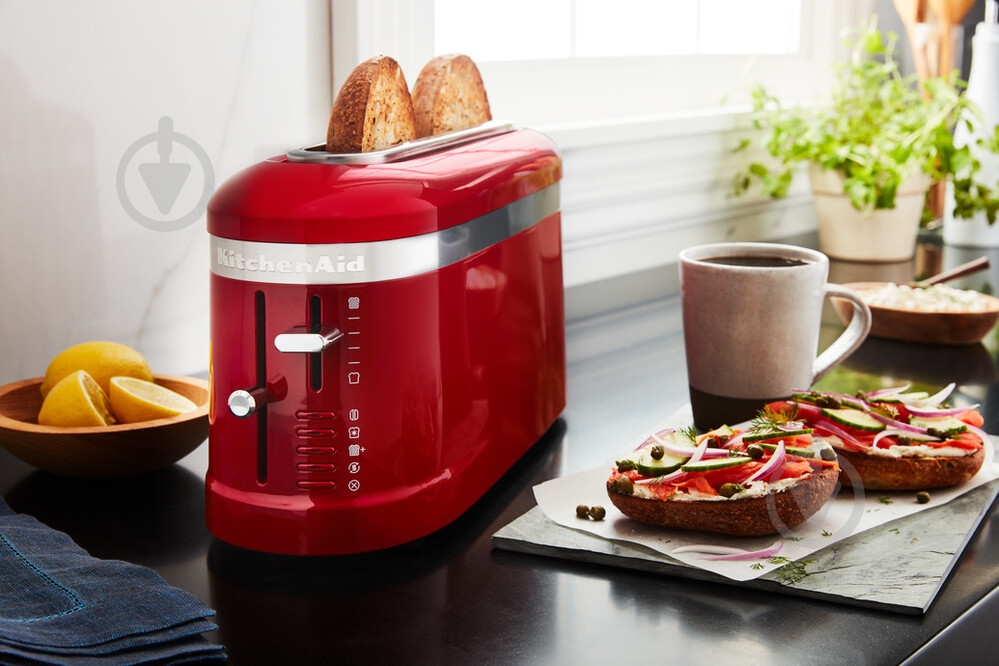 Тостер KitchenAid 5KMT3115EER DESIGN на 2 тости 1 довгий червоний слот - фото 5
