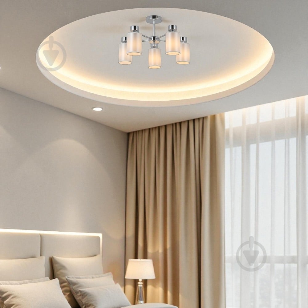 Люстра WunderLicht Suite 40 Вт E14 хром/білий OM8832-45 - фото 3 Люстра WunderLicht Suite 40 Вт E14 хром/білий OM8832-45 - фото 3