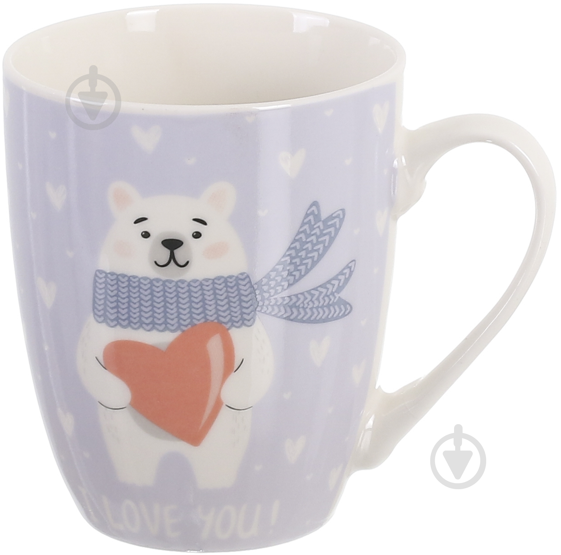 Чашка Keramia White Bear 360 мл.фиолетова - фото 1