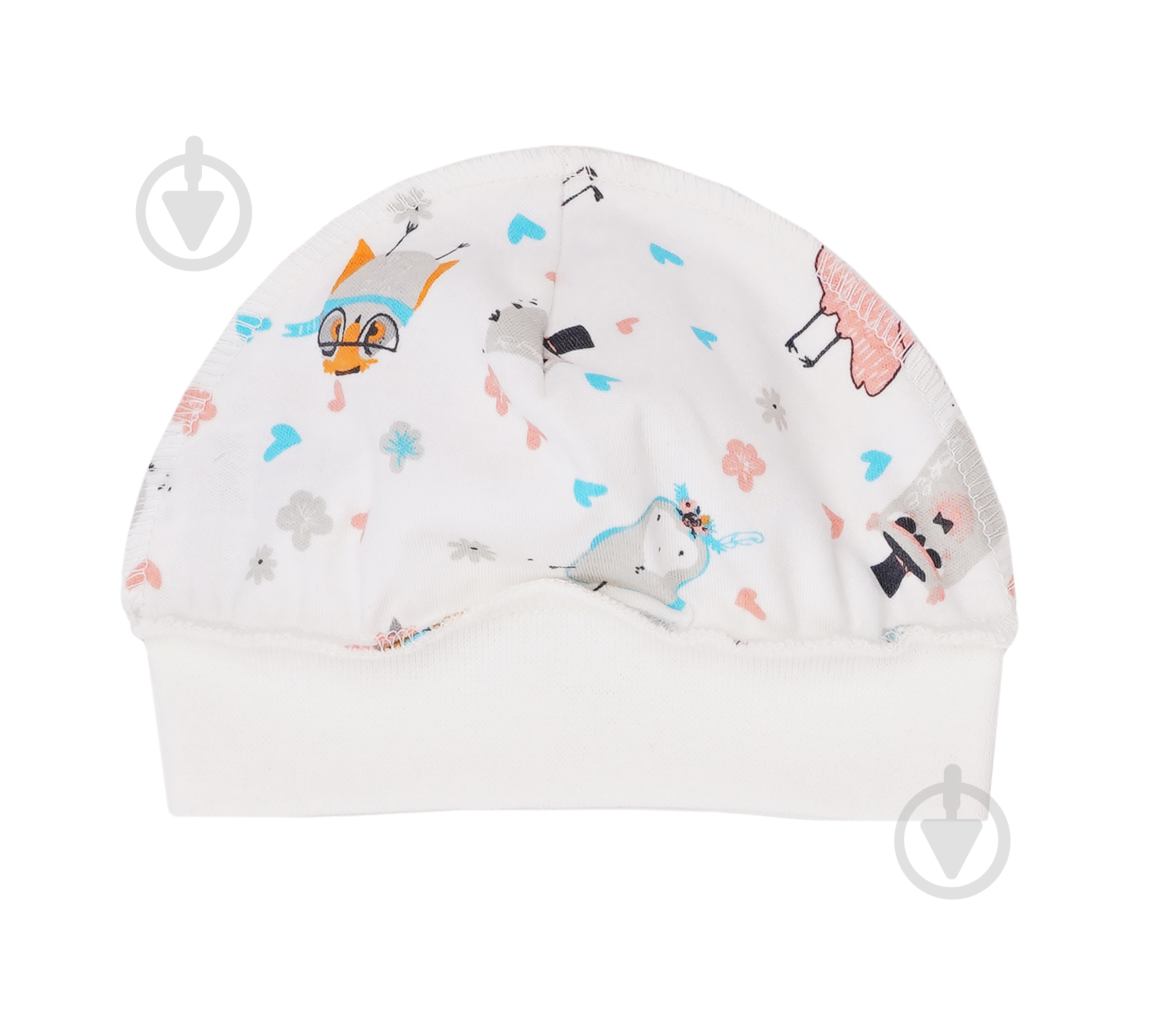 Шапочка ТМ Софія Owls р.38 белый с рисунком 303138 - фото 1 Шапочка ТМ Софія Owls р.38 белый с рисунком 303138 - фото 1