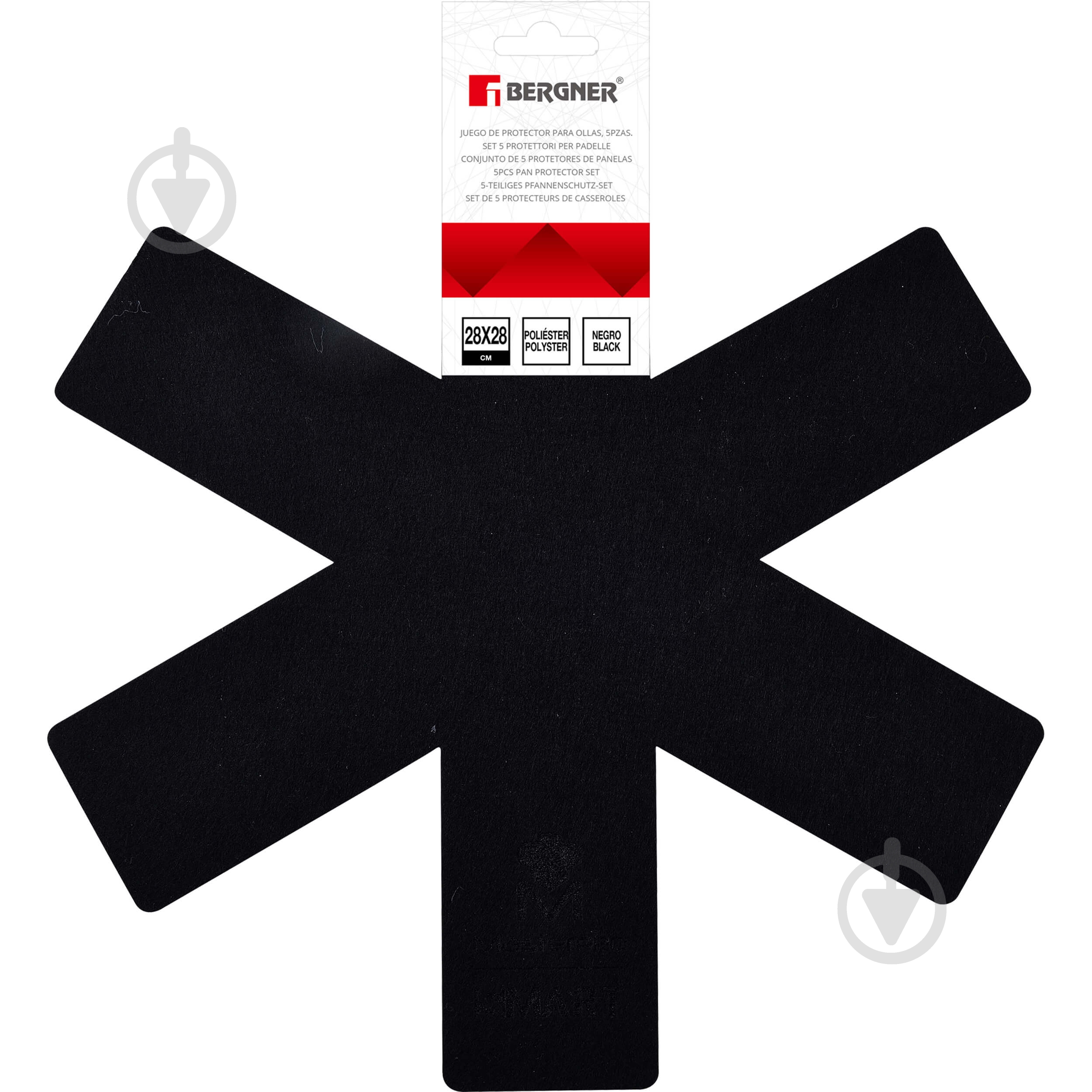 Підставка під посуд Bergner Protect 5 предметів BG-50200-BK - фото 2