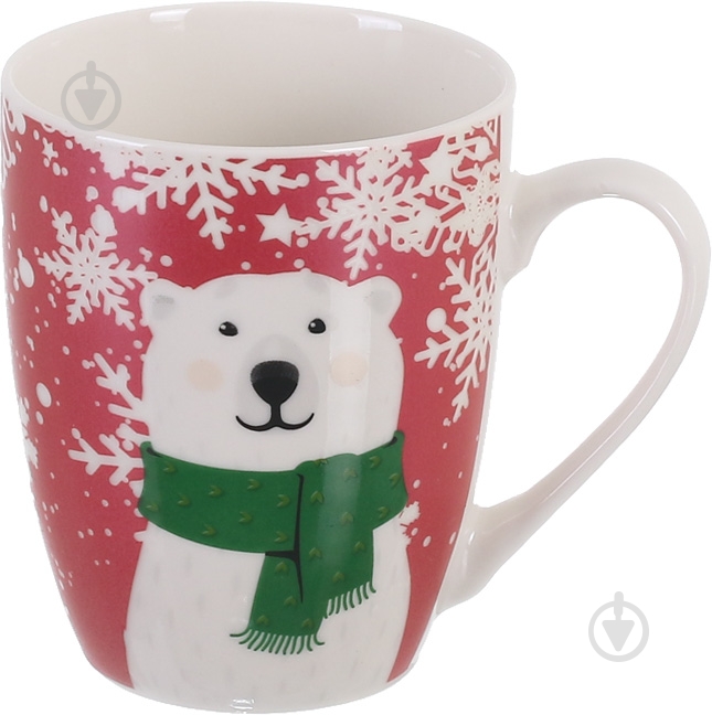 Чашка Keramia White Bear 360 мл красная - фото 1