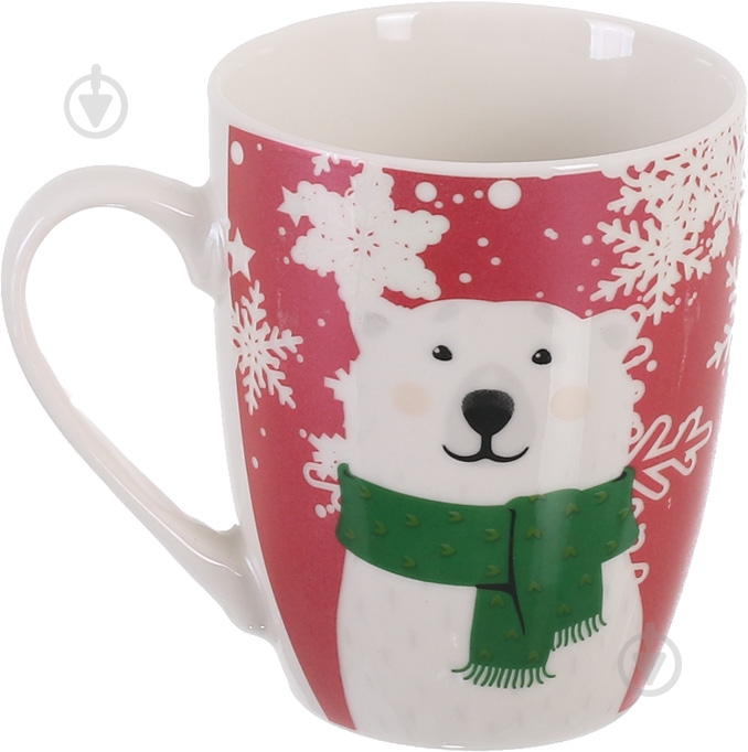 Чашка Keramia White Bear 360 мл красная - фото 2