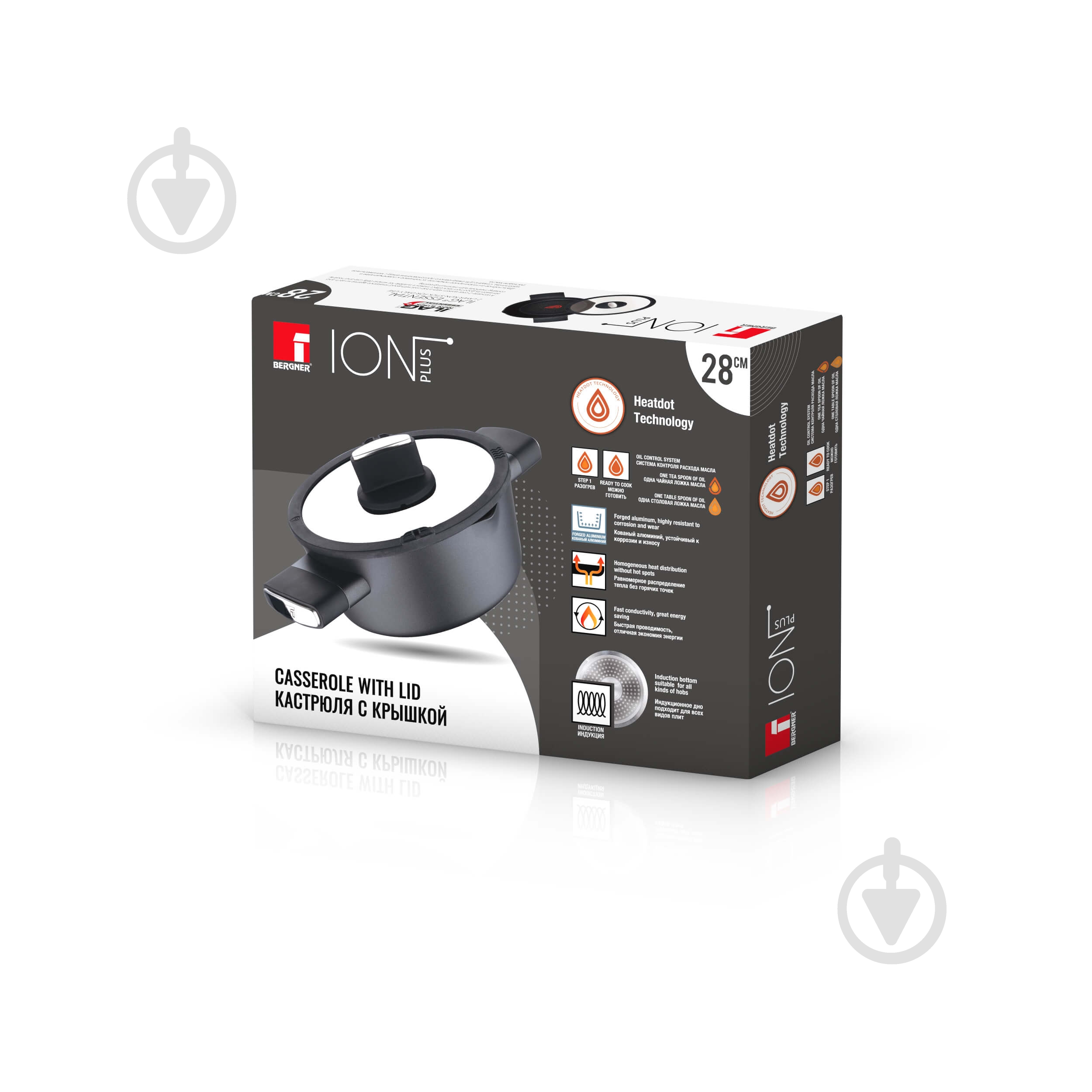 Каструля з кришкою Bergner Ion plus 6 л BG-35912-BK - фото 5