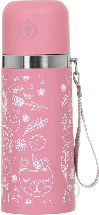 Термос Krauff 350 мл розовый 26-178-061 - фото 1