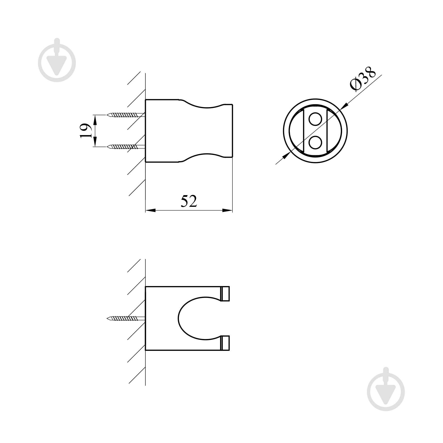 Держатель для душа Kroner Element 2840872901Z-0101 - фото 2