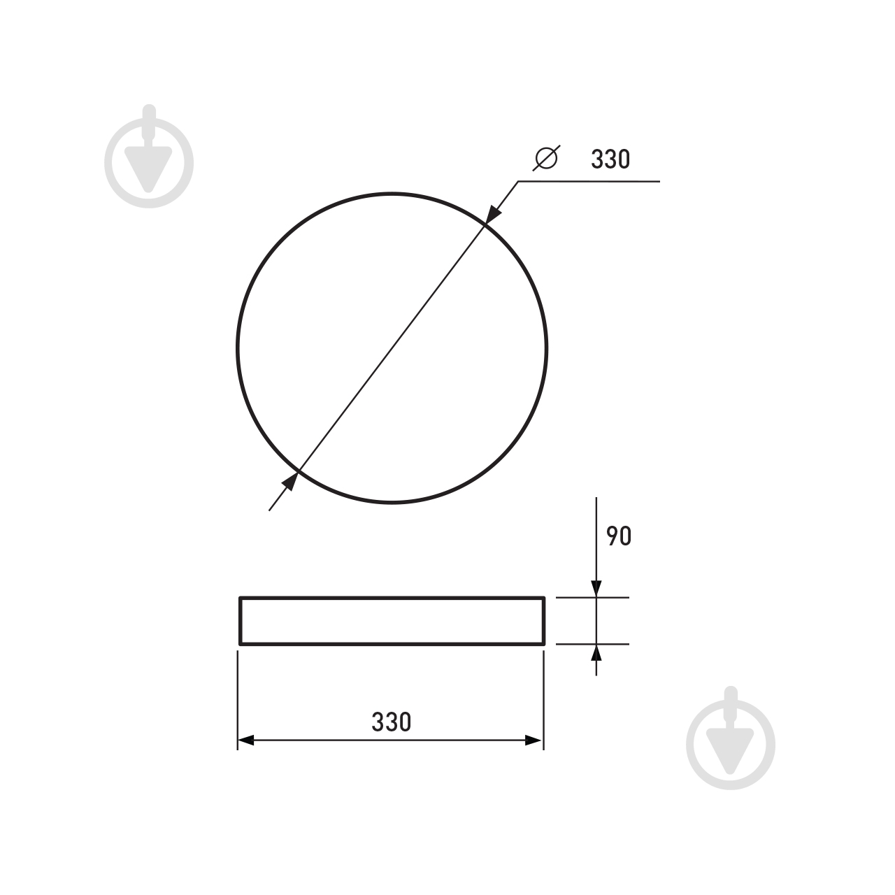 Світильник світлодіодний Eurolamp Deco Simple 22 Вт білий 4000 К LED-NLR-22W-T10 - фото 3