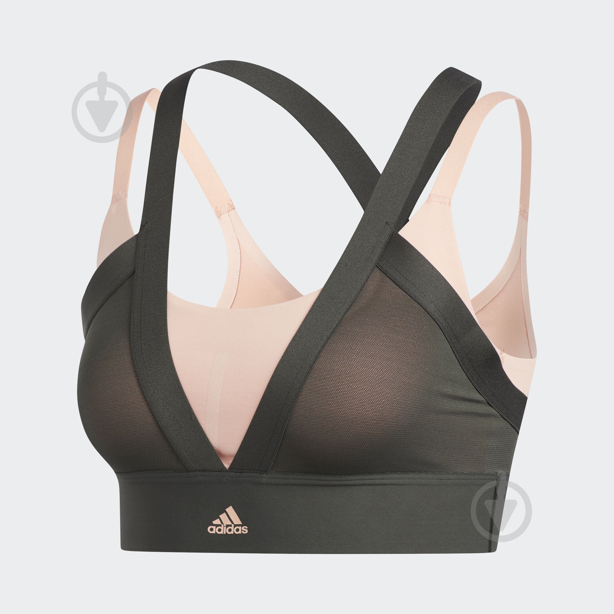 Бра Adidas AM LAYERED BRA DZ6089 р.2XS зеленый - фото 1