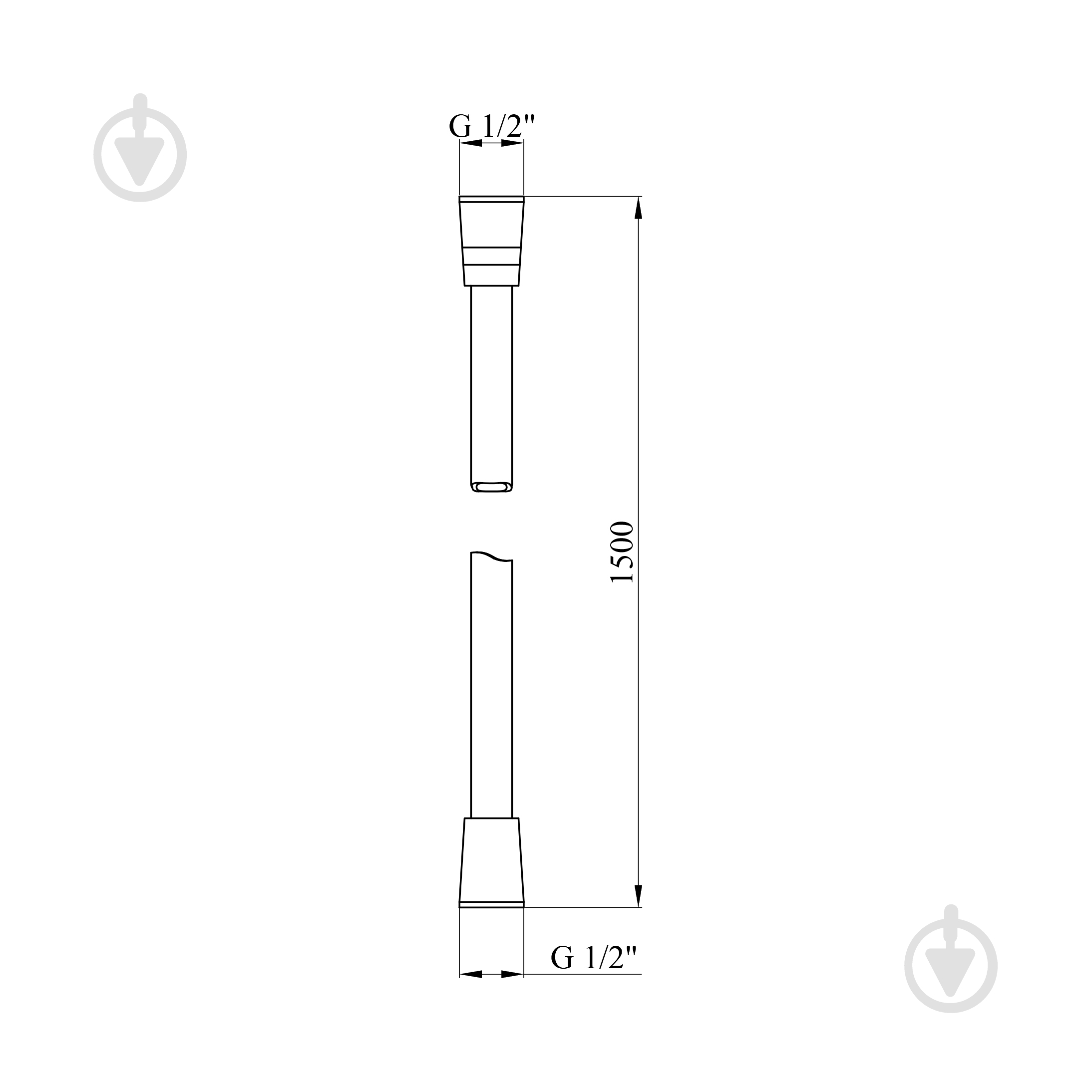 Шланг для душа Kroner Element 2860912900Z-0101 - фото 2