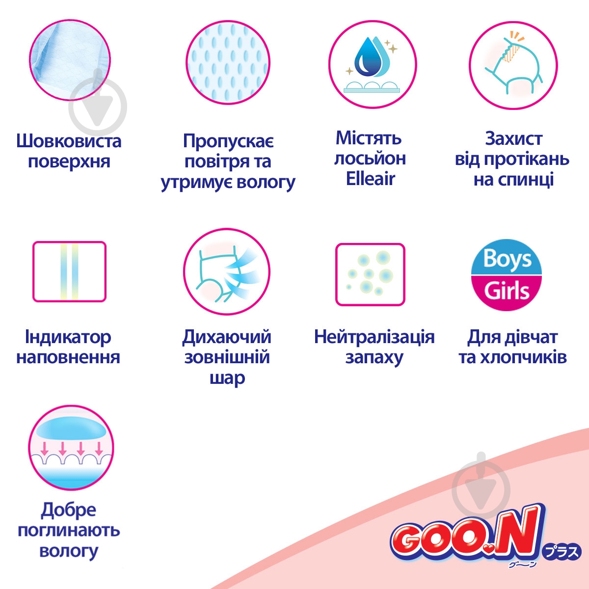 Підгузки Goo.N на липучках унісекс L 9-14 кг 54 шт. - фото 11 Підгузки Goo.N на липучках унісекс L 9-14 кг 54 шт. - фото 11