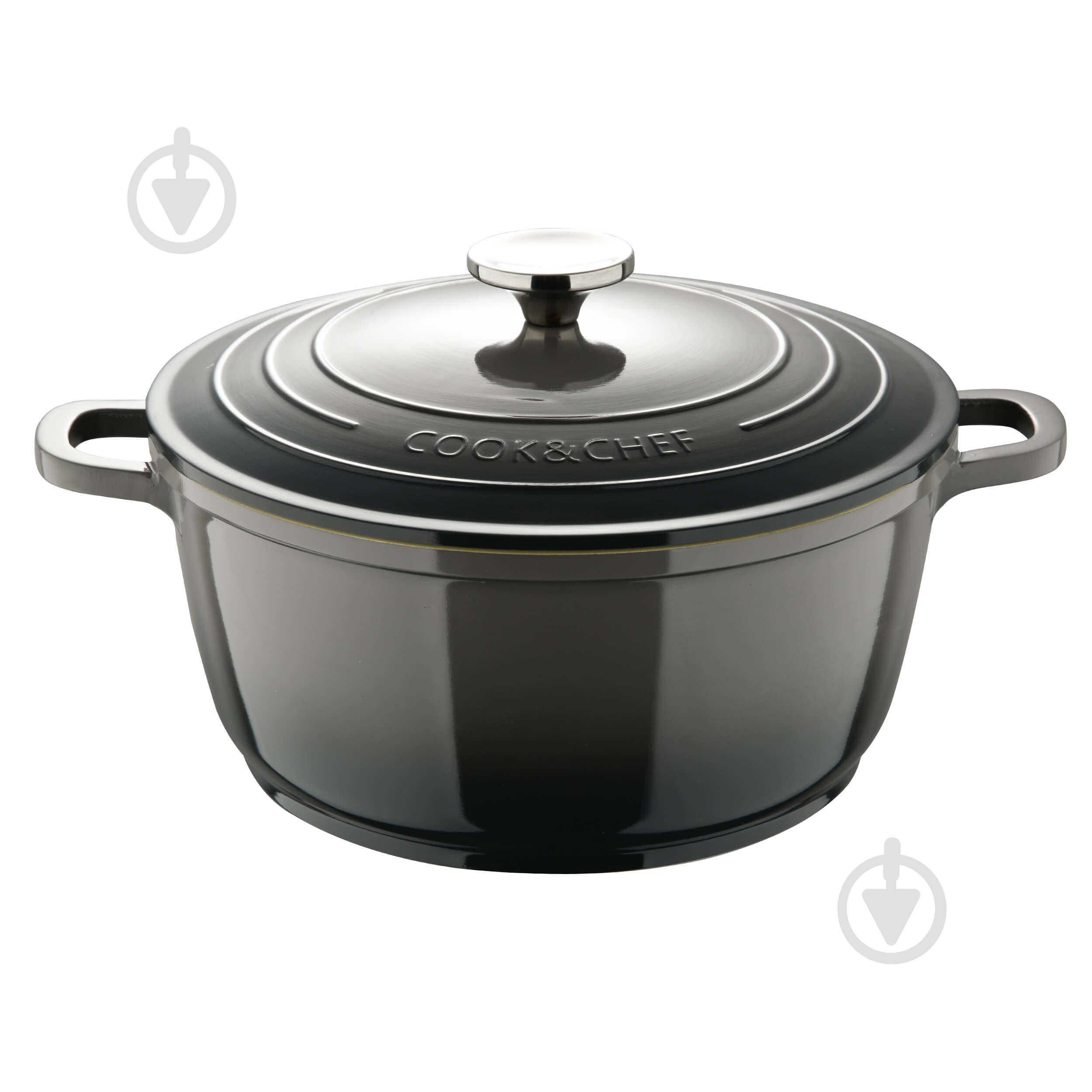 Каструля з кришкою Bergner Excalibur сіра 2,2 л BG-36100-GY - фото 1