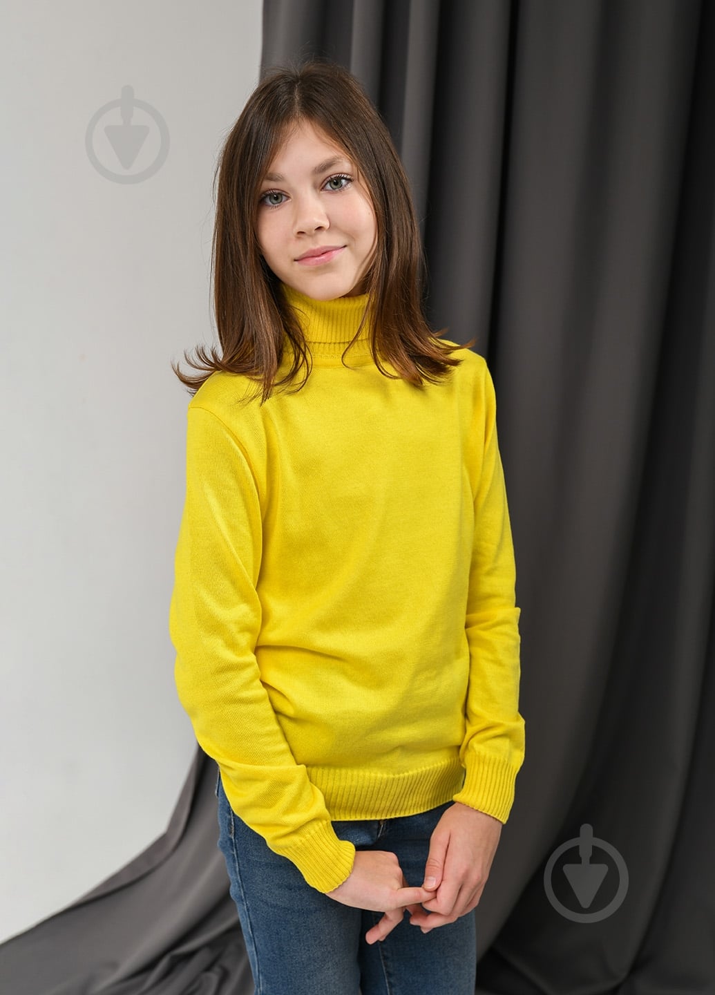 Гольф для девочки ART KNIT р.152 желтый - фото 1