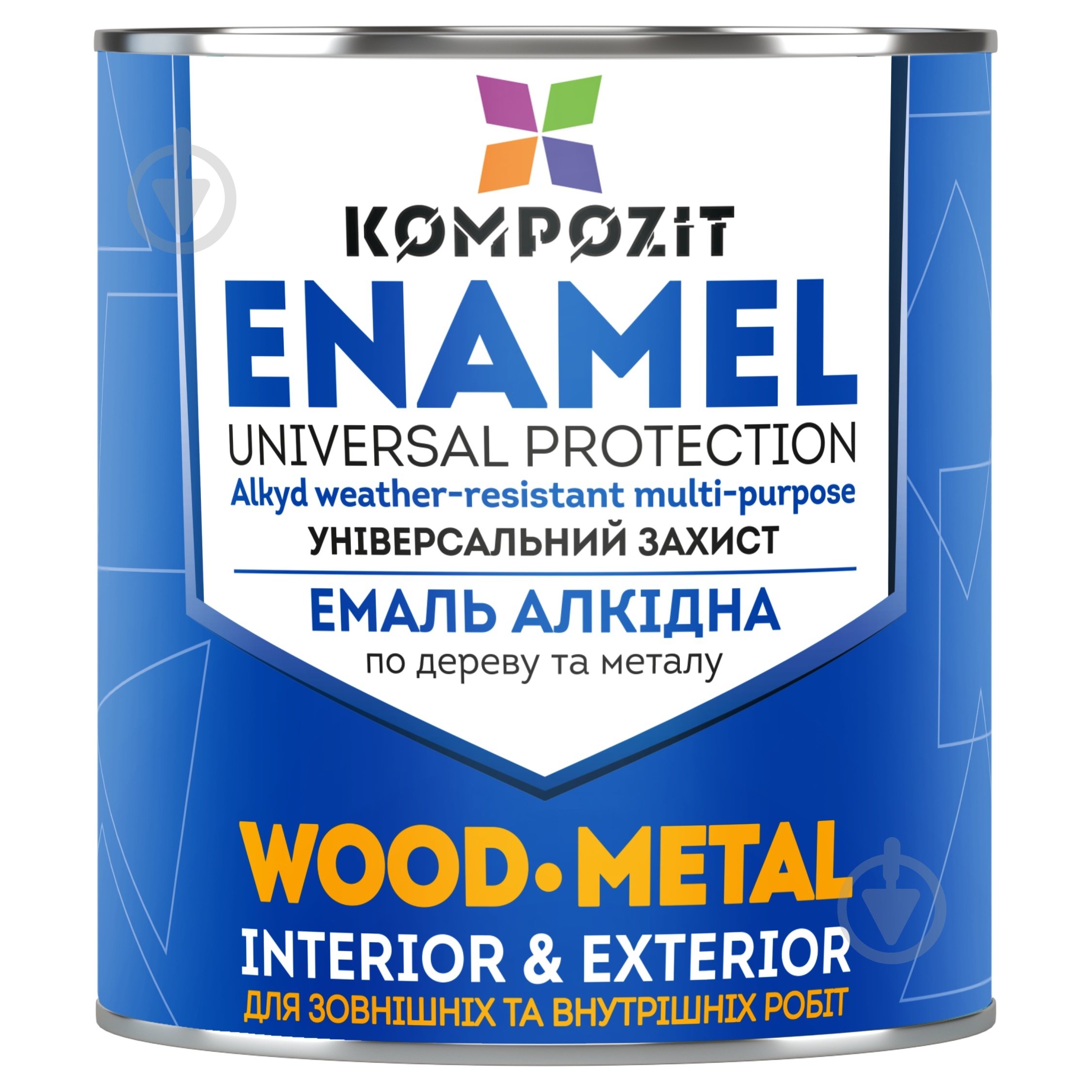 Эмаль алкидная Kompozit ПФ-115 RAL 7024 графитовый серый глянец 2,8 кг - фото 1