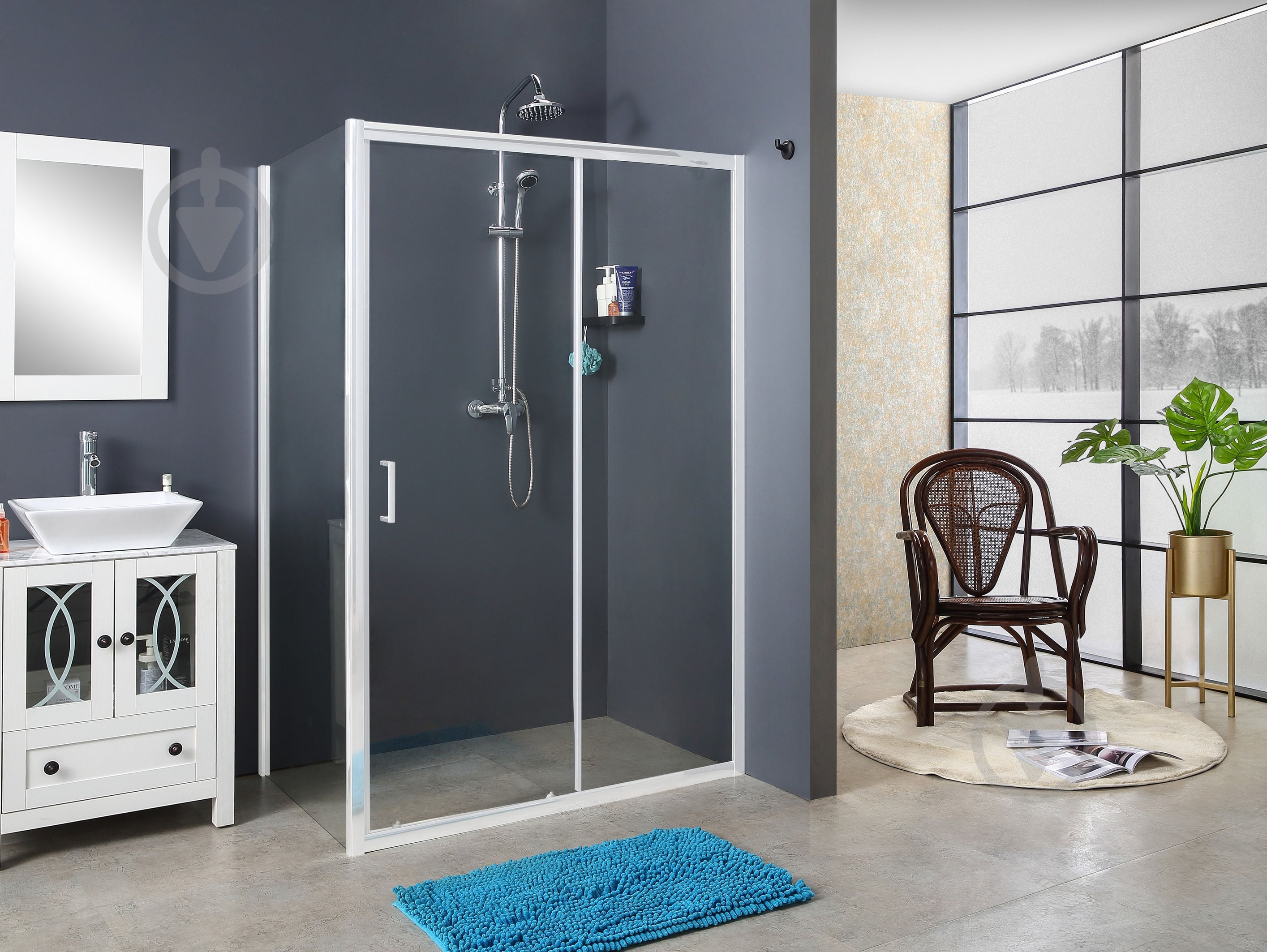 Душове огородження ScandiSPA NARVIK WHITE 120х90х190см - фото 1 Душове огородження ScandiSPA NARVIK WHITE 120х90х190см - фото 1