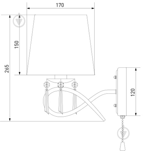 ВИТРИНА! Бра Strotskis Morise 40 Вт E14 хром 70048/1 - фото 4 ВИТРИНА! Бра Strotskis Morise 40 Вт E14 хром 70048/1 - фото 4