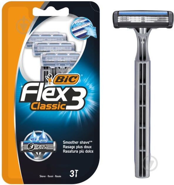 Станок для бритья BIC Flex 3 Classic 3 шт. - фото 1