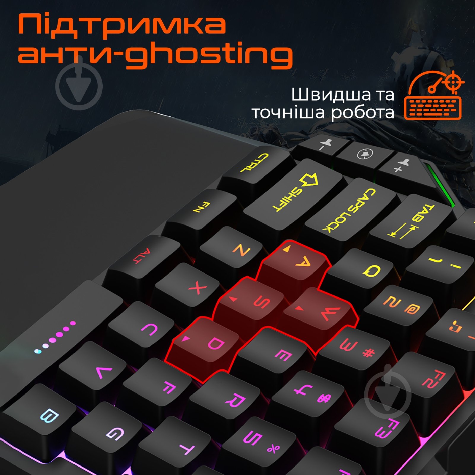 Клавиатура игровая Meetion KB015 (MT-KB015-A) black/orange - фото 3