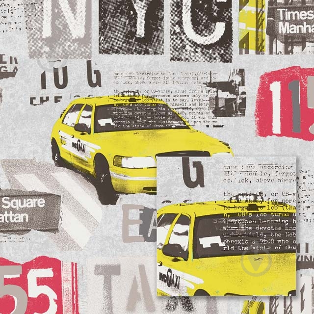 Обои виниловые горячего тиснения Sintra Beverly TAXI 365731 1,06x10,05 м - фото 1