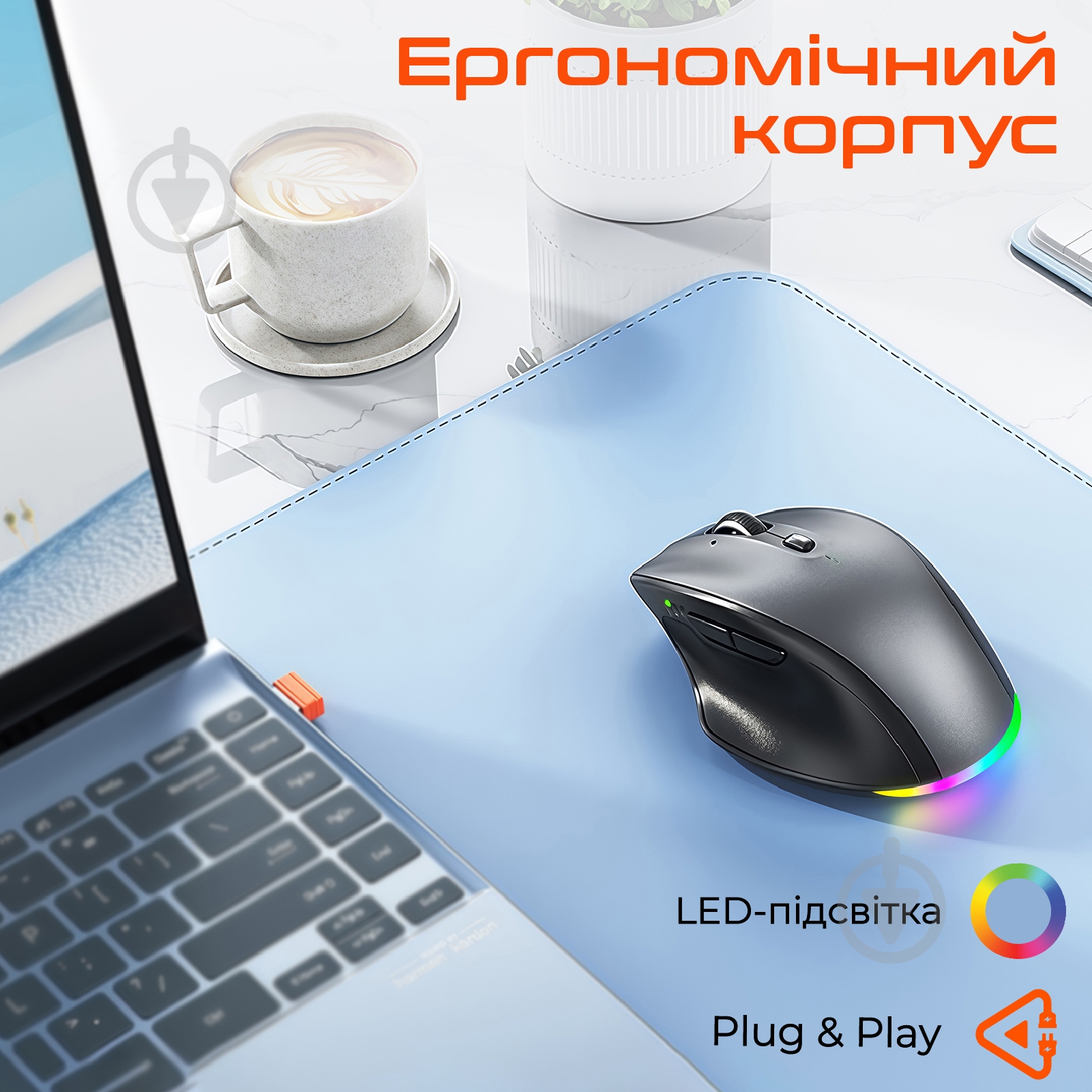 Мишка бездротова Meetion BTM007 gray (MT-BTM007-W) - фото 7