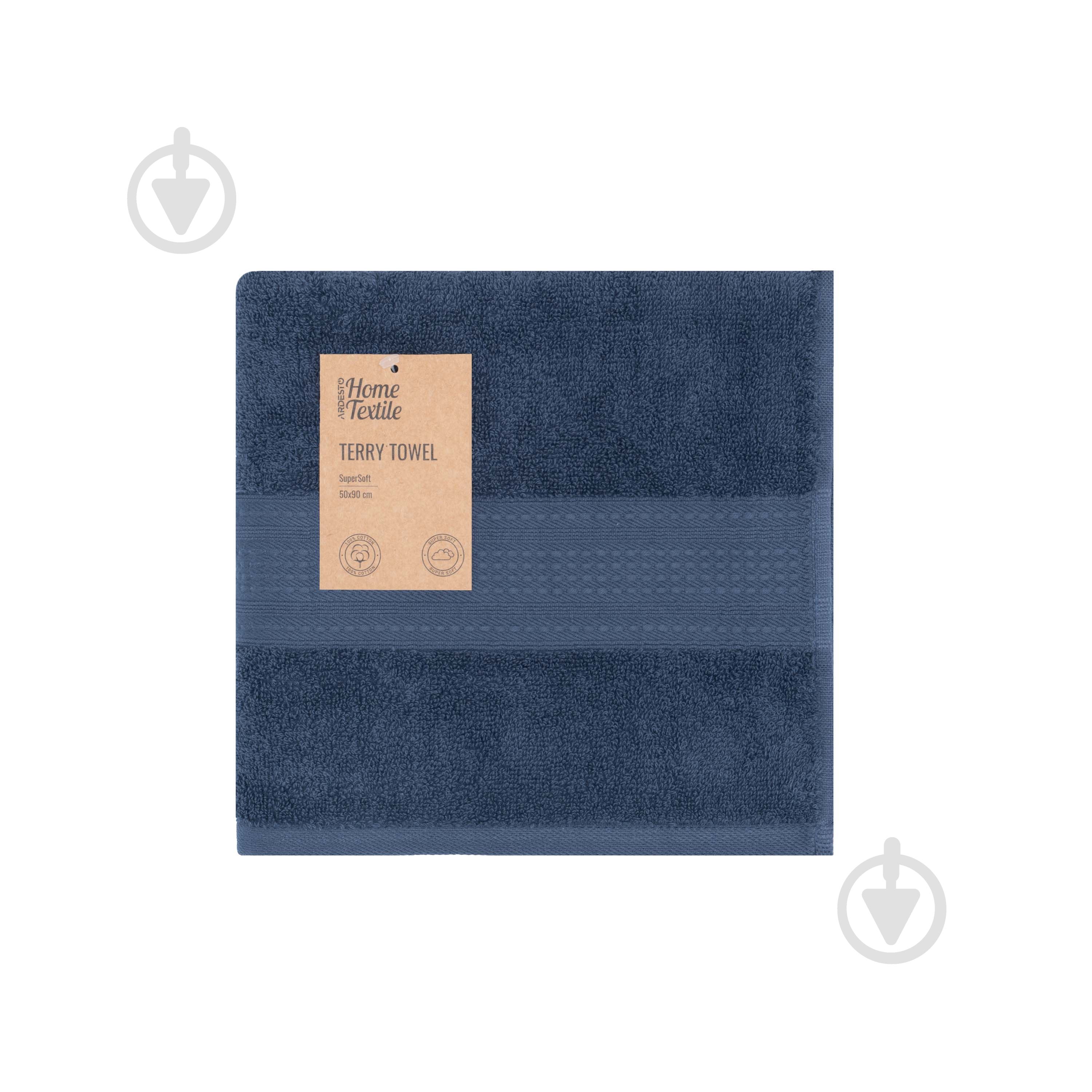 Полотенце махровое SuperSoft 50x90 см синий ARDESTO - фото 1