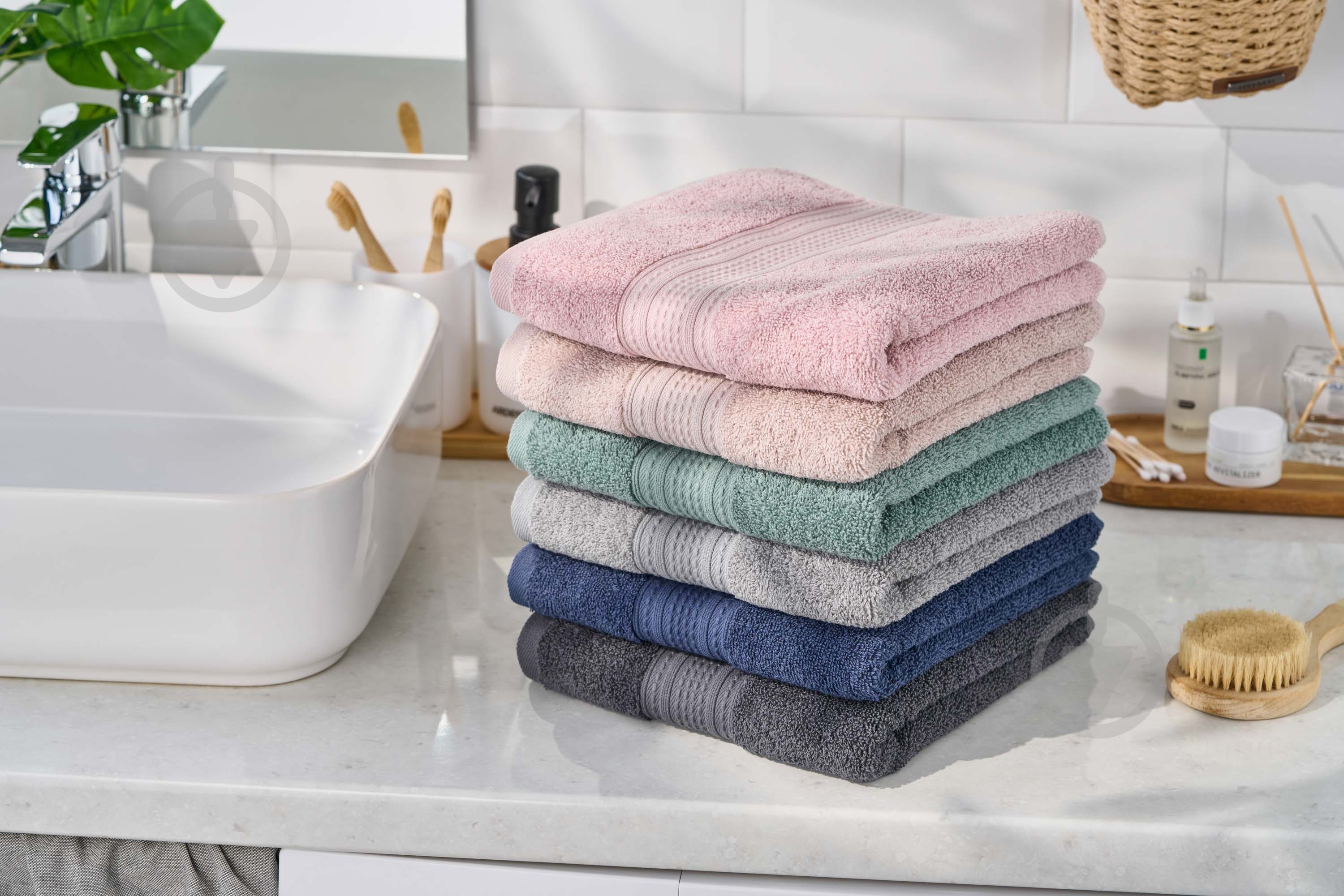 Полотенце махровое SuperSoft 50x90 см синий ARDESTO - фото 5