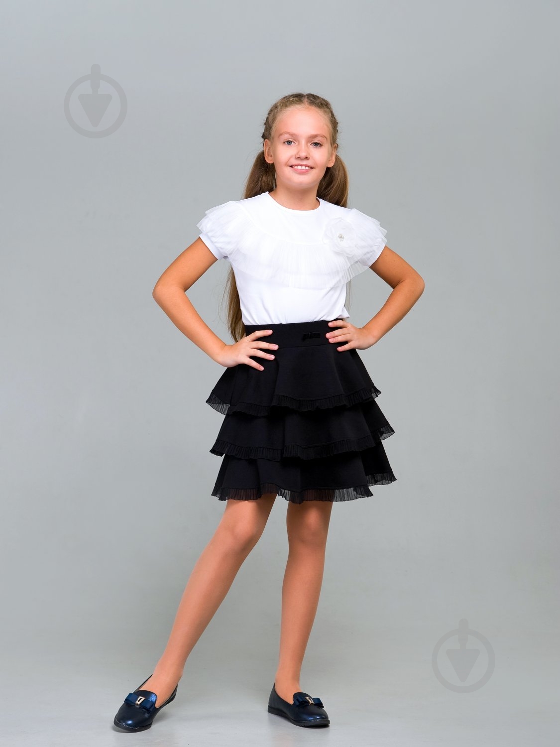 Блуза Smil 114711 р.140 белый - фото 1 Блуза Smil 114711 р.140 белый - фото 1