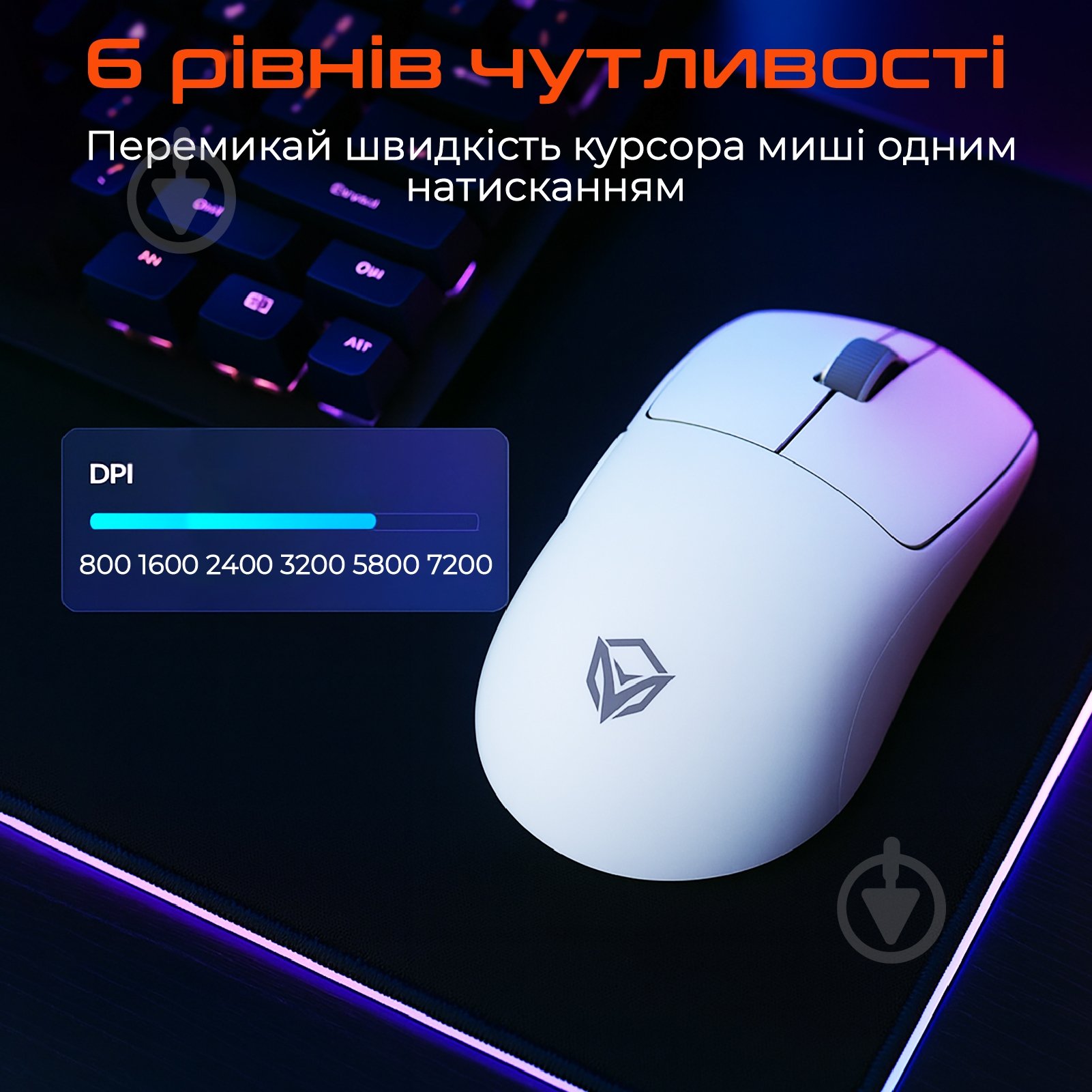 Игровая мышь Meetion white (MT-GW40_PRO-B) - фото 5 Игровая мышь Meetion white (MT-GW40_PRO-B) - фото 5