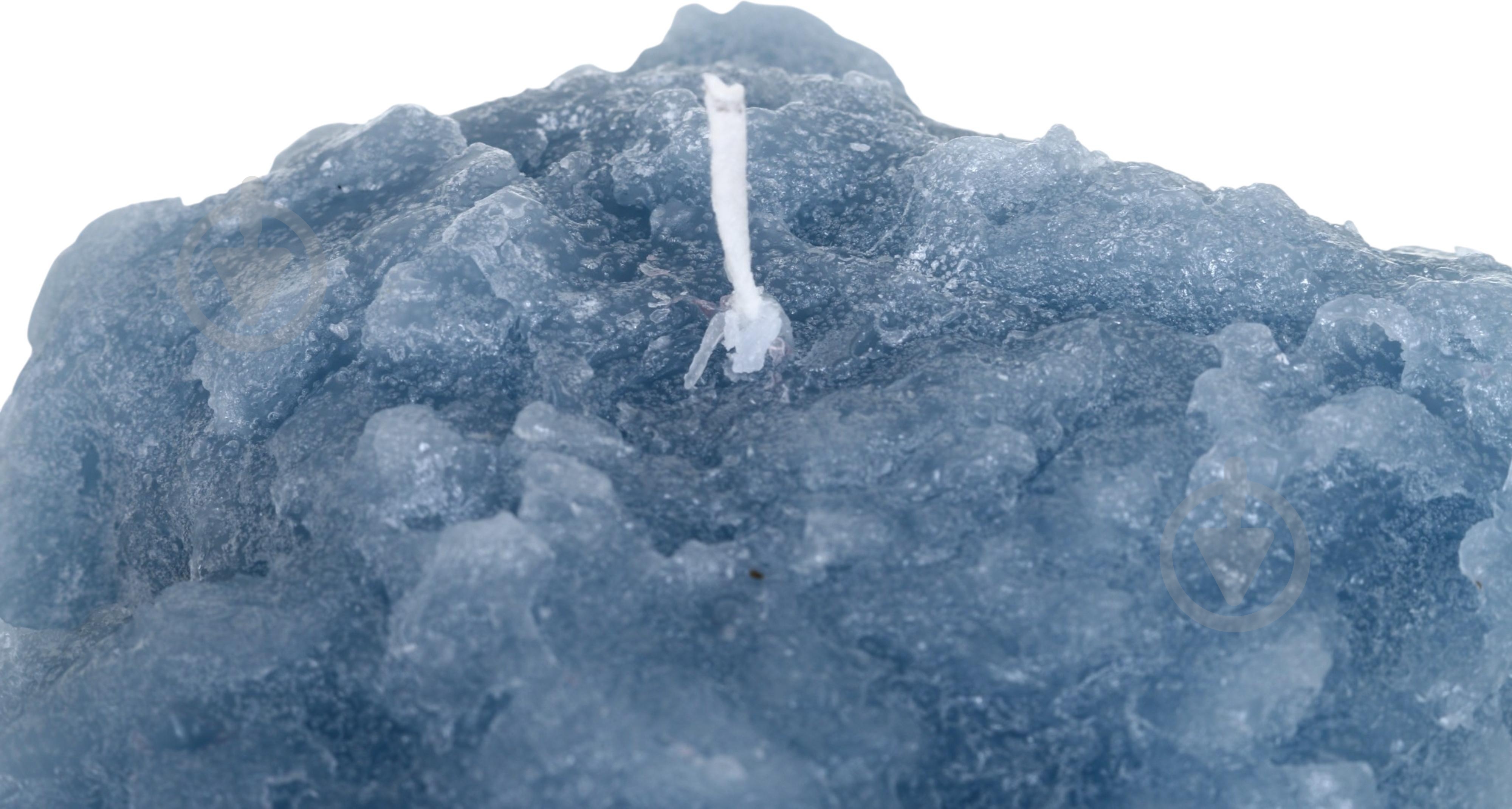 Свеча декоративная ICE 11х12 синяя - фото 2