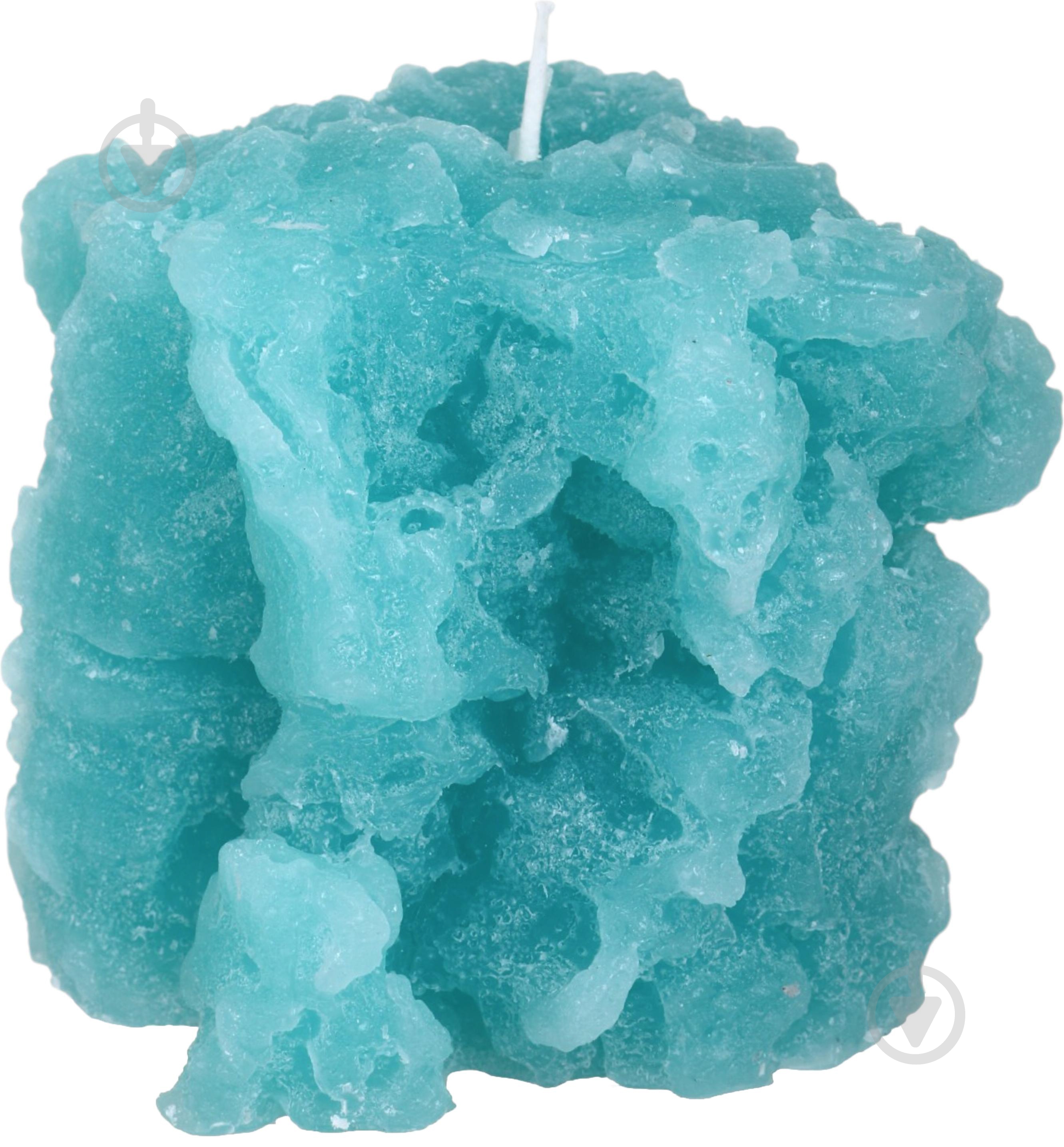 Свеча декоративная ICE 11х12 бирюза - фото 1