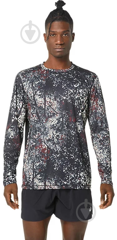 Футболка Asics ALL OVER PRINT LS TOP 2011C880-001 р.M черный - фото 1
