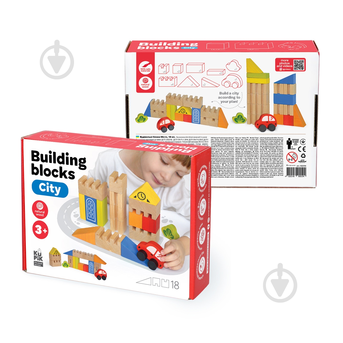 Блоки строительные Igroteco Город 18 элементов 900538 - фото 5 Блоки строительные Igroteco Город 18 элементов 900538 - фото 5