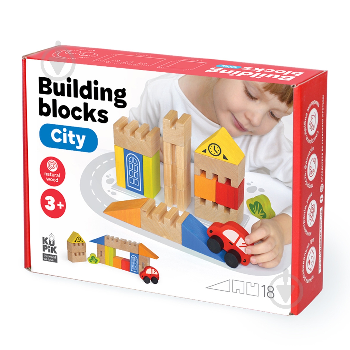 Блоки строительные Igroteco Город 18 элементов 900538 - фото 1 Блоки строительные Igroteco Город 18 элементов 900538 - фото 1