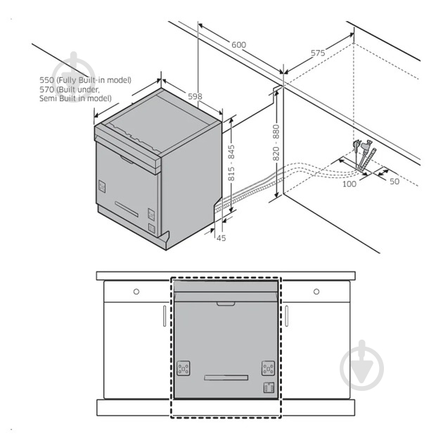Вбудовувана посудомийна машина Samsung DW60CG550B00UA - фото 12 Вбудовувана посудомийна машина Samsung DW60CG550B00UA - фото 12