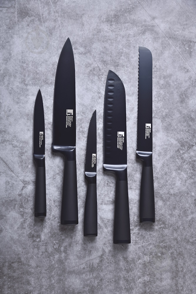 Ніж для хліба Bergner Blackblade 20 см BG-8774 - фото 2