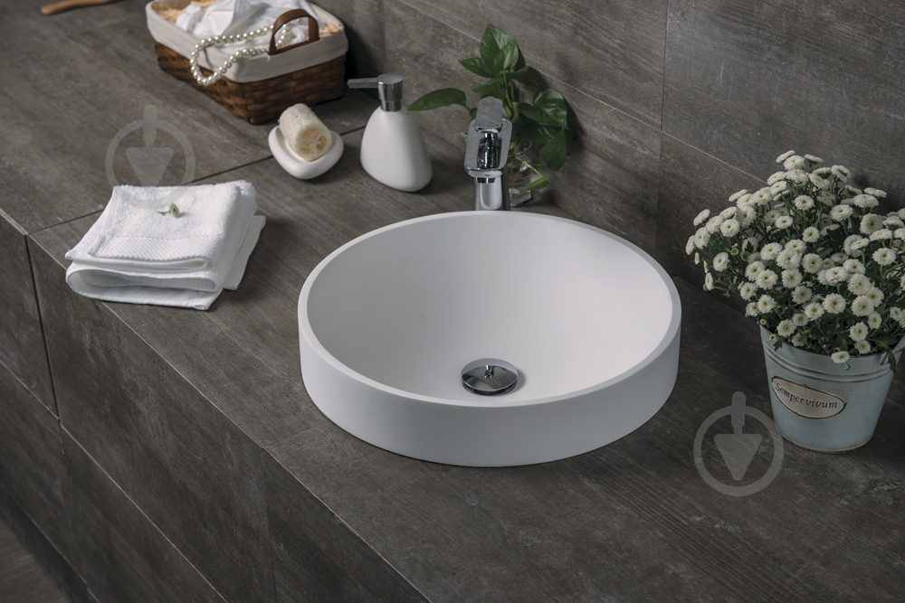 Умивальник Alex Baitler Solid Surface 435х435х130 - фото 3 Умивальник Alex Baitler Solid Surface 435х435х130 - фото 3