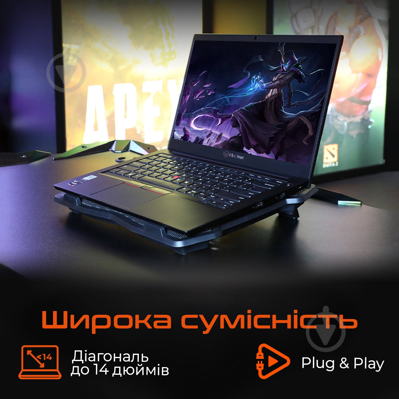 Підставка для ноутбука Meetion CP2020 (MT-CP2020-A) - фото 6