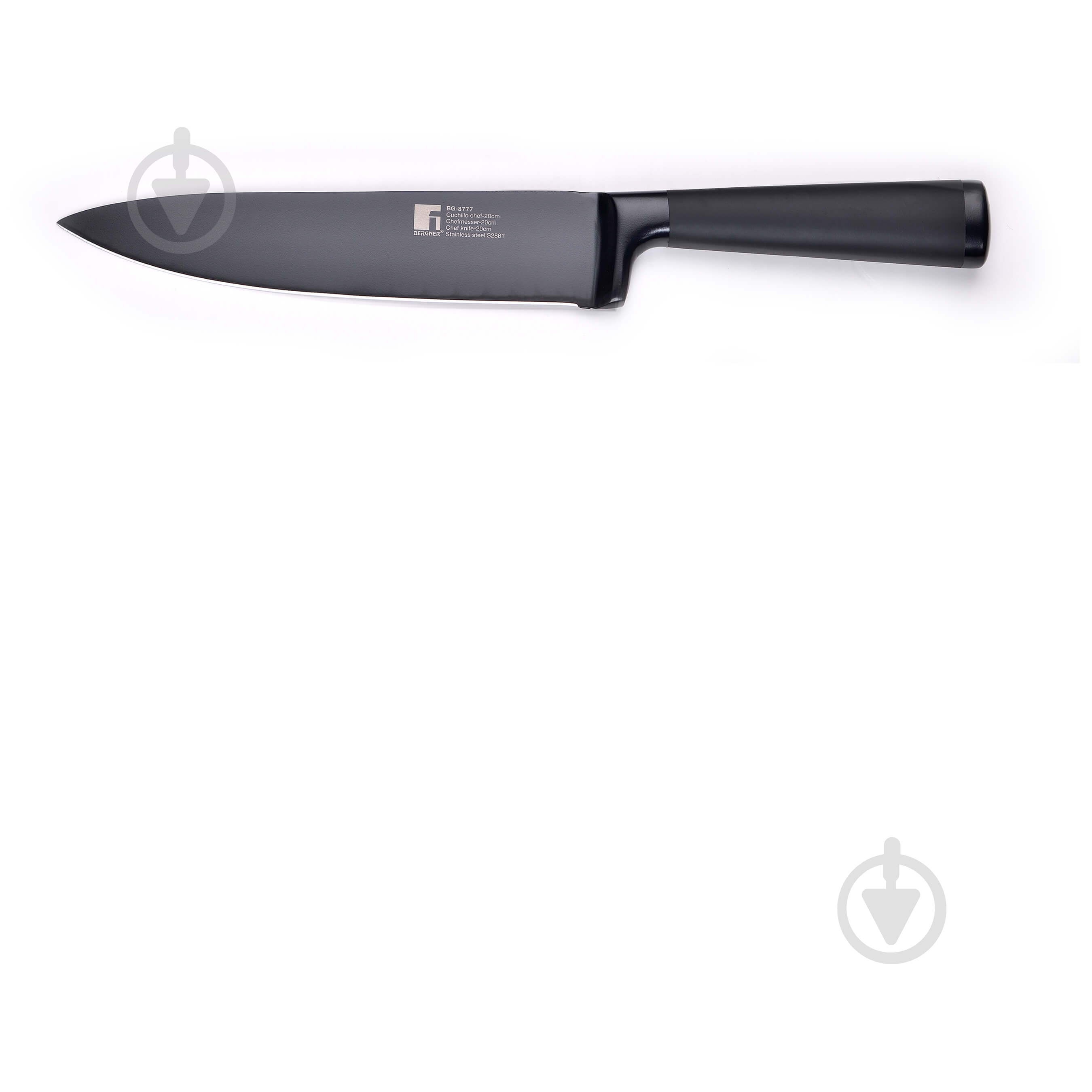 Ніж кухарський Bergner Blackblade 20 см BG-8777 - фото 1