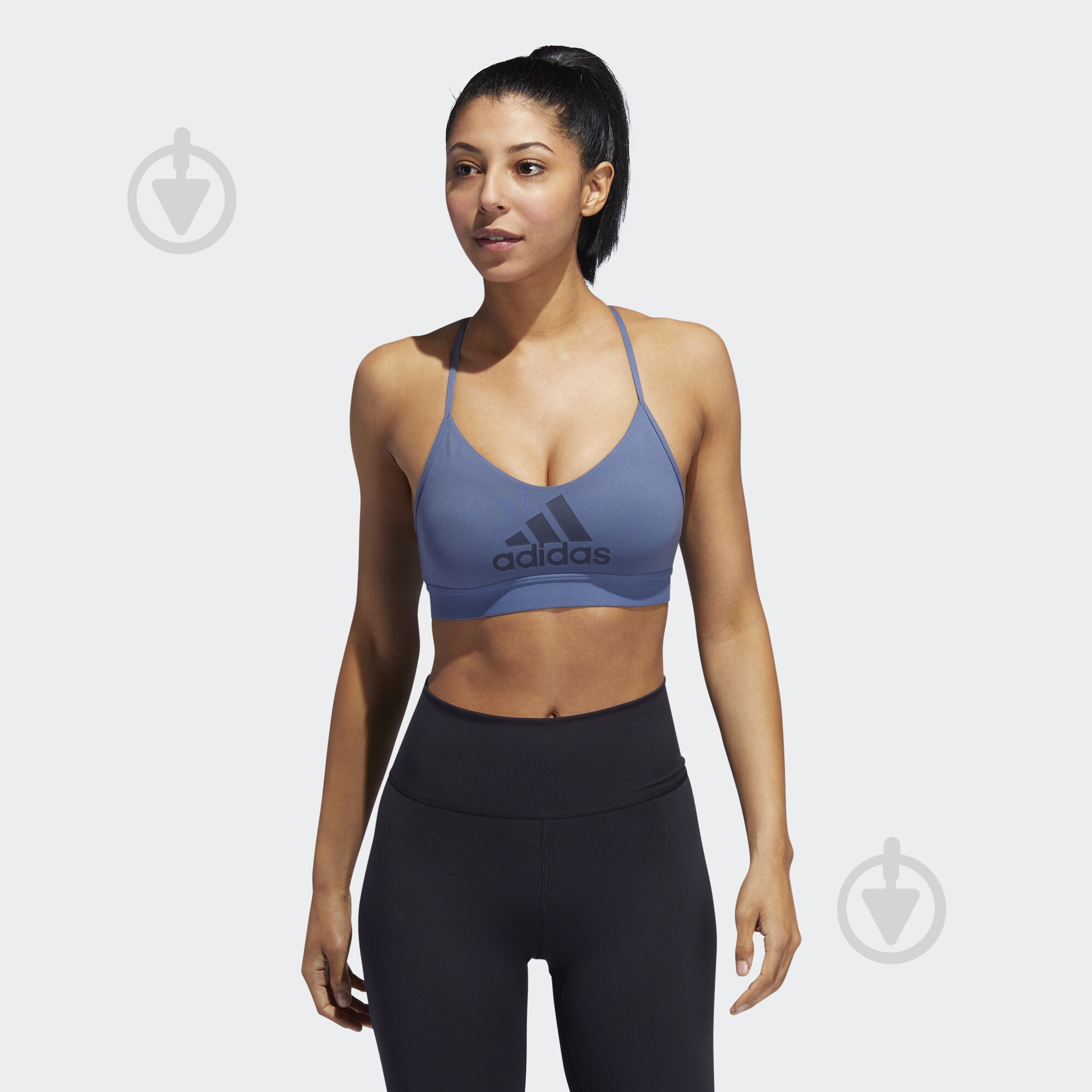 Бра Adidas AM BOS BRA EA3270 р.2XS синий - фото 3