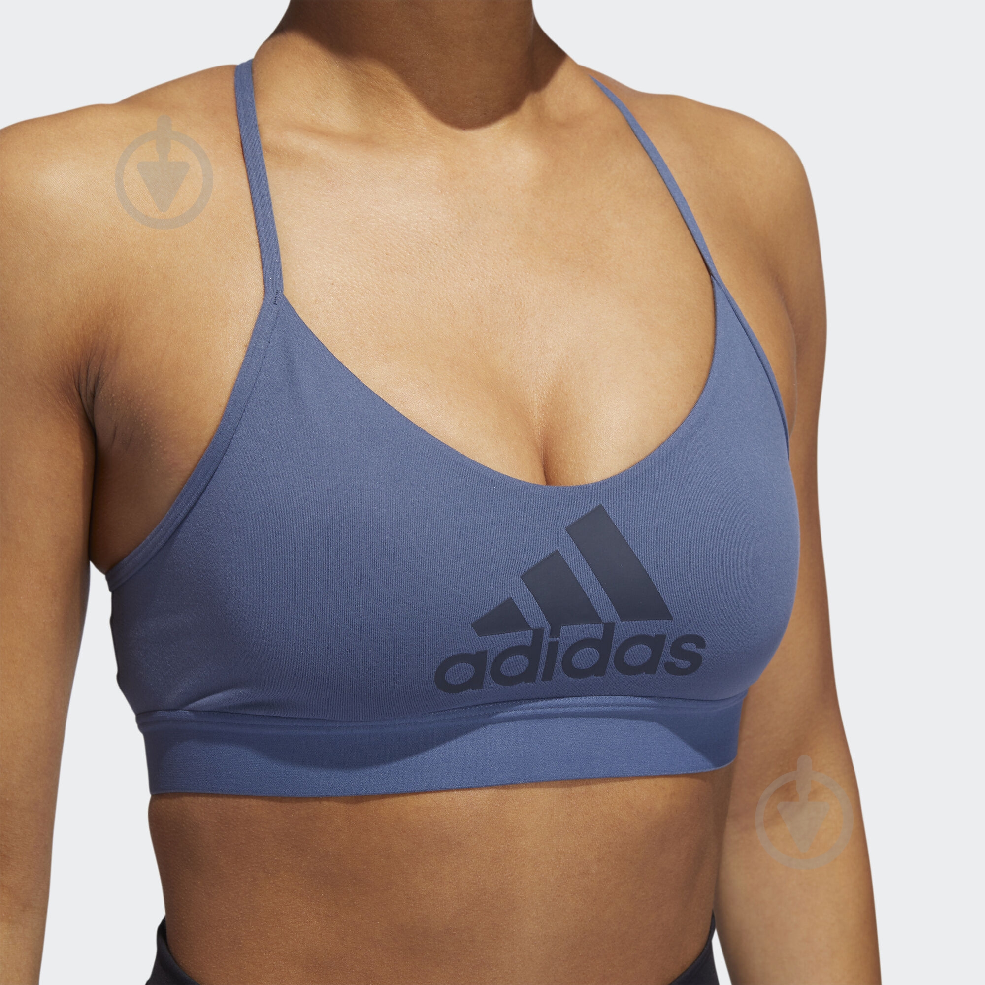 Бра Adidas AM BOS BRA EA3270 р.2XS синий - фото 5